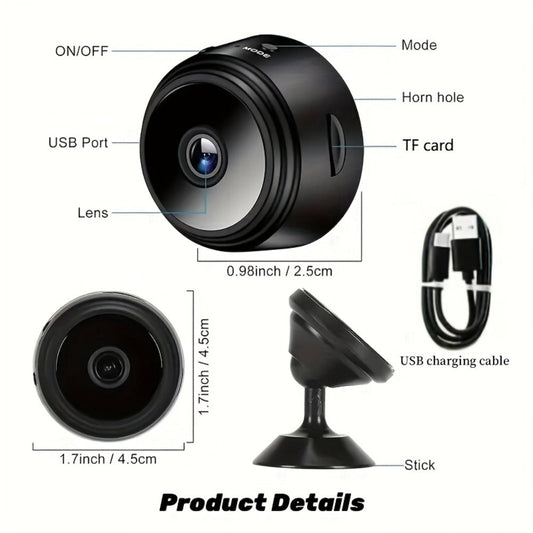 Indoor Security Camera 4-Pack with 1080P Video, 150° Adjustable Rotation, Night Vision and WiFi Connection