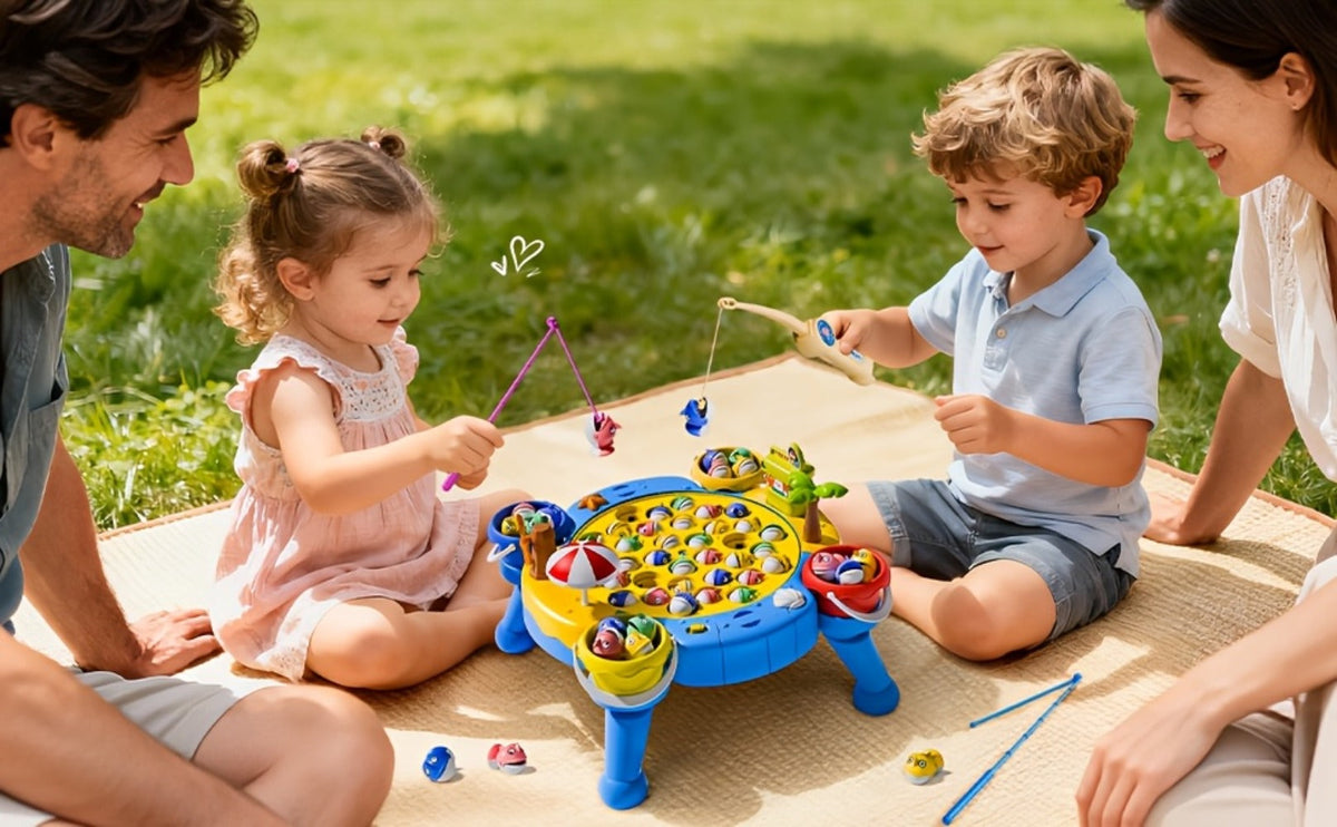 Magnetic Fishing Game for Kids 66 Pieces, Ocean Fishing Toy Set with Rods for Toddlers Ages 3 4 5 6