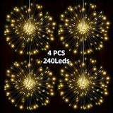 4pcs(240LED-Warm White)