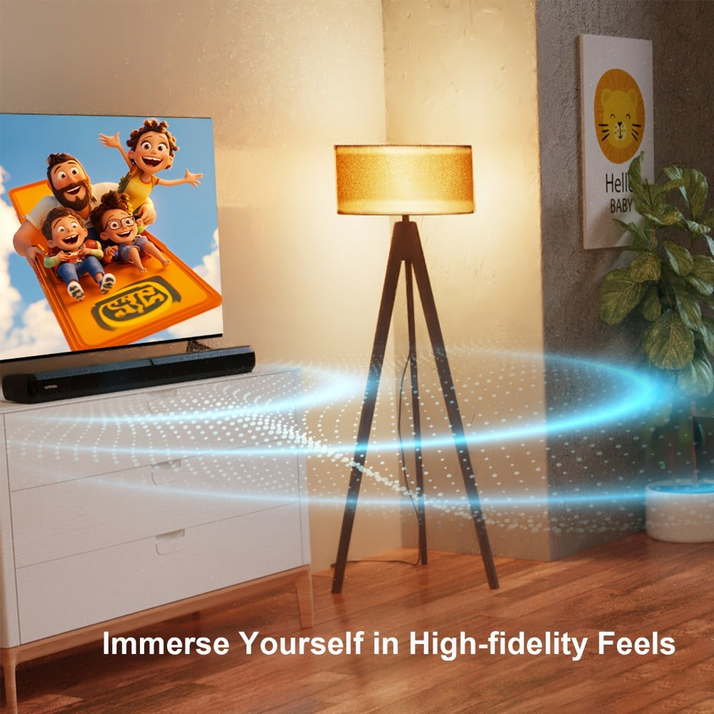 ULTIMEA 2.2ch Detachable TV Soundbar 100W Peak Power Bluetooth 5.3 Bass Adjustable 3 EQ Modes Optical ARC AUX Wall Mount Sound Bar for Smart TV Home Theater