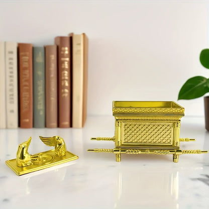 Ark of the Covenant Tabletop Figurine in Medium or Large Sizes with One- or Two-Piece Gold-Tone Options
