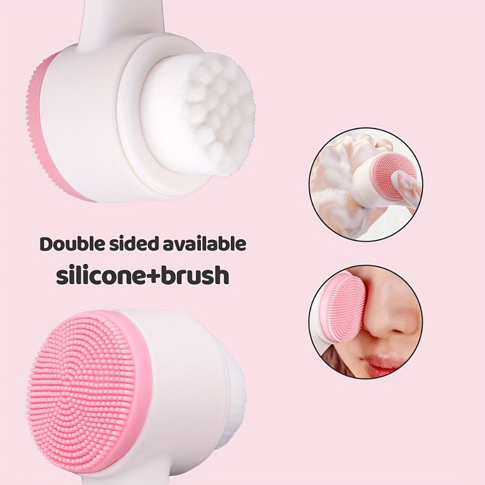 7-Piece Facial Cleansing Accessory Set with Wash Bag, Headband, Wristbands, Face Brush and Roller
