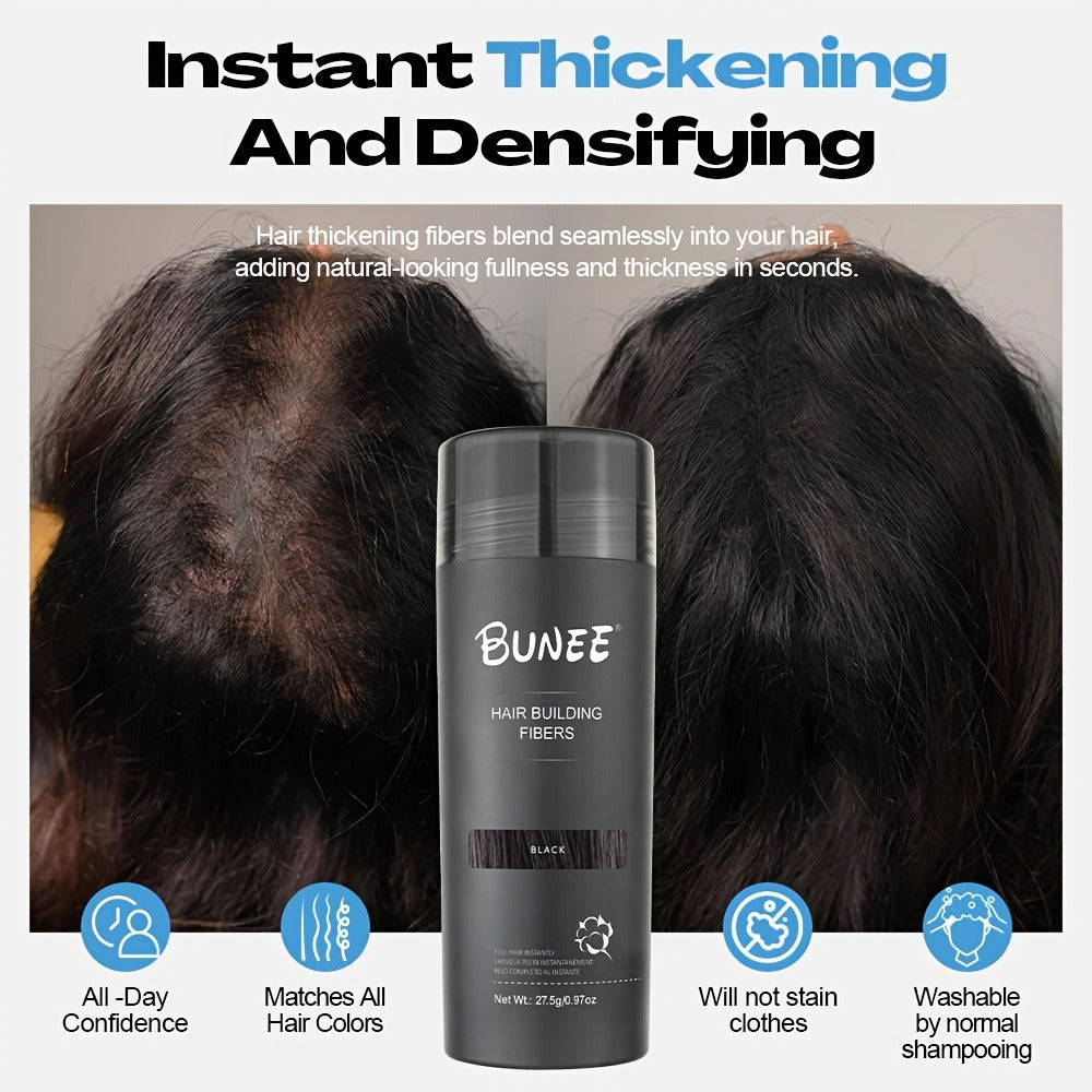 27.5-Gram Hair Fiber Powder in Seven Shades from Black and Brown to Blonde, Auburn and Gray