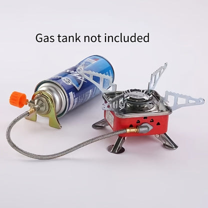 Windproof Camp Stove 3500W Portable Foldable Gas Burner Piezoelectric Ceramic Ignition Compact Lightweight for Outdoor Cooking Hiking Camping Picnic Backpacking