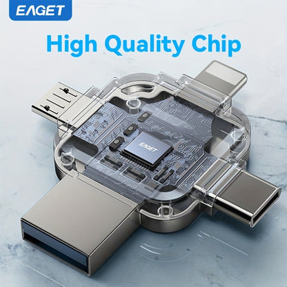 USB Flash Drive EAGET I50 4-in-1 USB 3.0 Multi-Connector Memory Stick with 32GB to 256GB Options