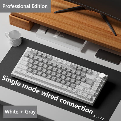 Hot Swap Gasket Mechanical Keyboard AJAZZ AK820 75% – Wireless 2.4GHz & Wired, Volume Knob, South-Facing RGB, Poron Foam, PBT Keycaps, Programmable, 11 Switch & Color Options for PC & Mac