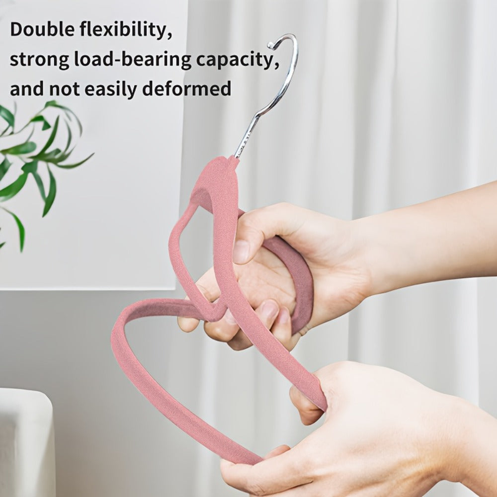Non-Slip Velvet Hangers with 360° Rotating Hook & Hanger Buckles – Space Saving Closet Organizer Set (50pcs or 20pcs)