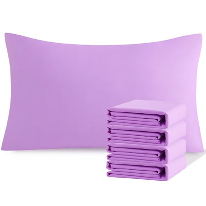 Four-Pack Queen Pillowcase Set in 32 Solid Colors with 20 x 30-Inch Size and Envelope Closure