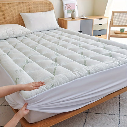 Mattress Topper Plush Down-Alternative Pillow Top with Deep-Pocket Skirt and Six Bed Sizes