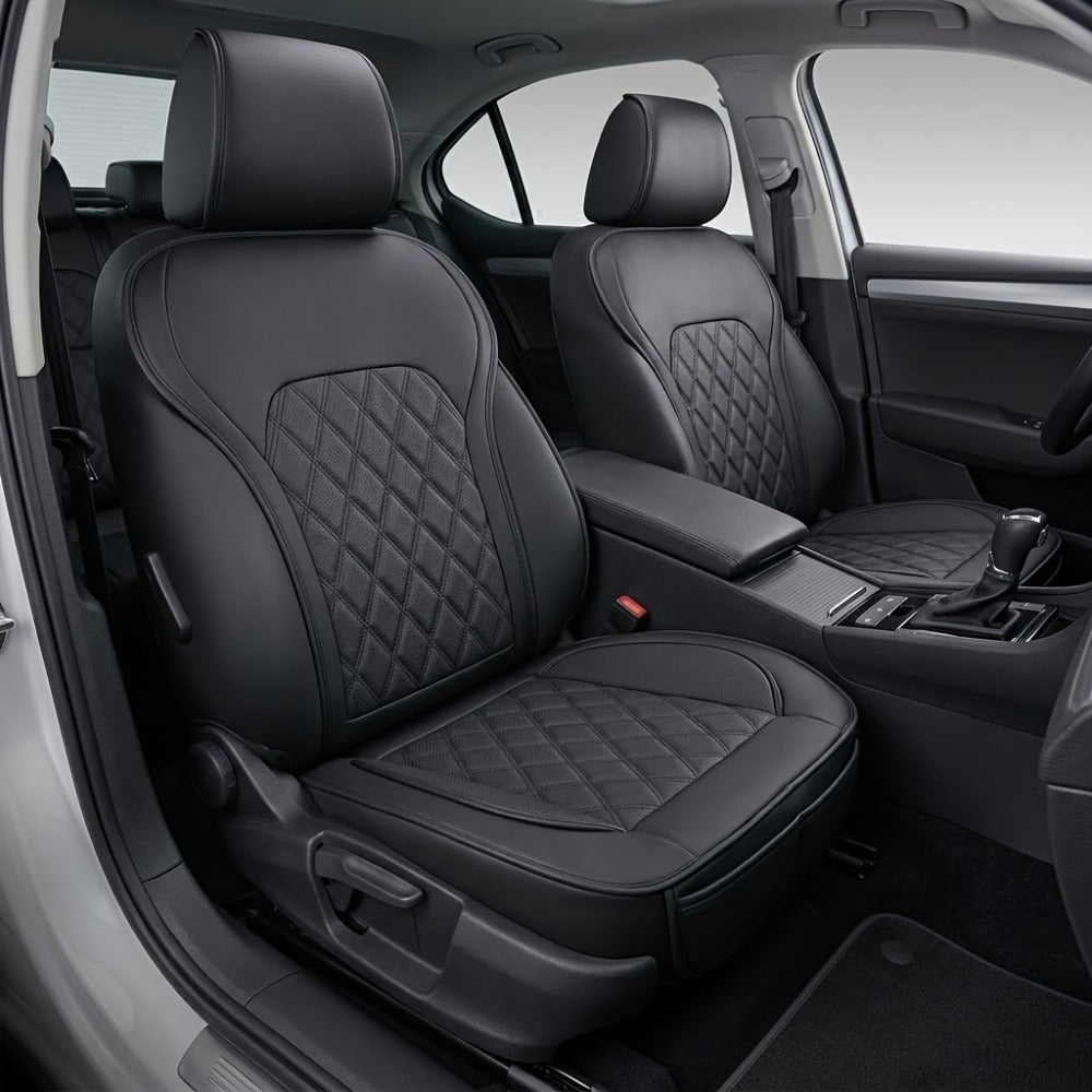 Car Seat Covers Front Pair with Full-Surround High-Back Design and Fifteen Color or Pattern Options