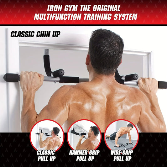 Doorway Pull-Up Bar – Multi-Grip Chin-Up Bar for Indoor Home Gym, No Screws Required, Upper Body Strength Trainer for Pull-Ups, Chin-Ups & Hanging Exercises | Portable Fitness Bar for Door Frame