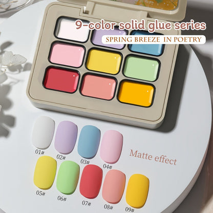 Gel Nail Polish Set 9 Colors with LED Lamp Pen MORDDA Spring Breeze - High Saturation Creamy Alcohol-Free Soak Off UV LED Long Lasting Shimmer Finish Salon & Home DIY Manicure Holiday Gift Kit Women