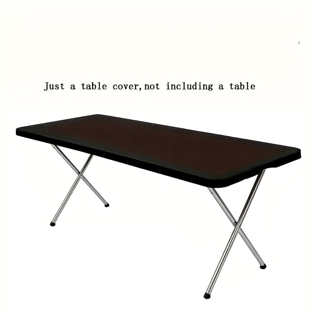 Tablecloth Elastic Cover Set for 6-Foot Rectangle Tables in 3, 6, 9 or 12 Pieces and Three Colors