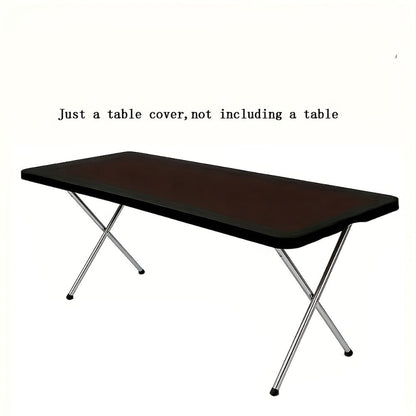 Tablecloth Elastic Cover Set for 6-Foot Rectangle Tables in 3, 6, 9 or 12 Pieces and Three Colors