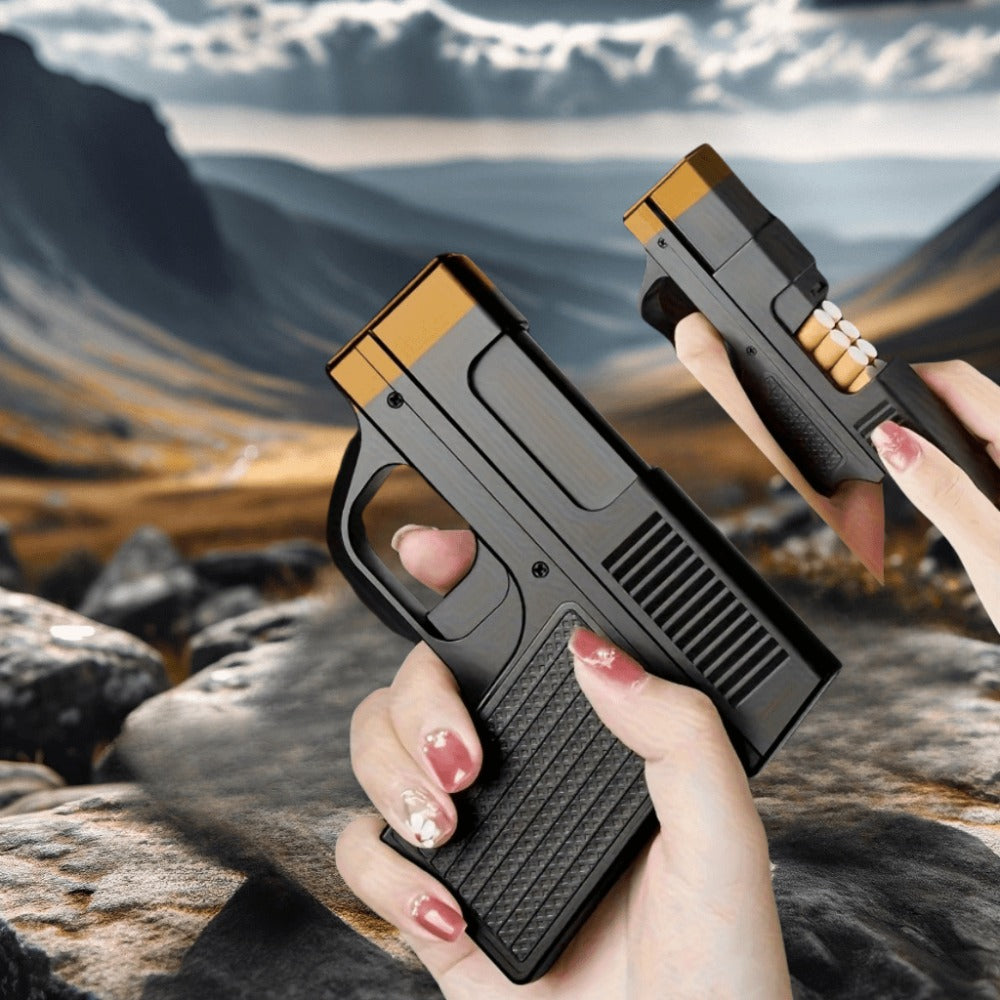 Cigarette Box Lighter Creative Design – Windproof Butane Torch with Adjustable Flame, Cigar & BBQ Lighter, Outdoor Portable Kitchen Baking Essential, Unique Gift Idea (Butane Not Included)