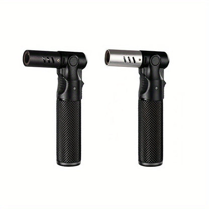Windproof Torch Lighter – Refillable Jet Flame Butane Lighter with 360° Inverted Ignition, 1800°C High Temp Blowtorch, Flame Size Adjustment, Portable for Camping, BBQ, Welding, Soldering (Butane Not Included)