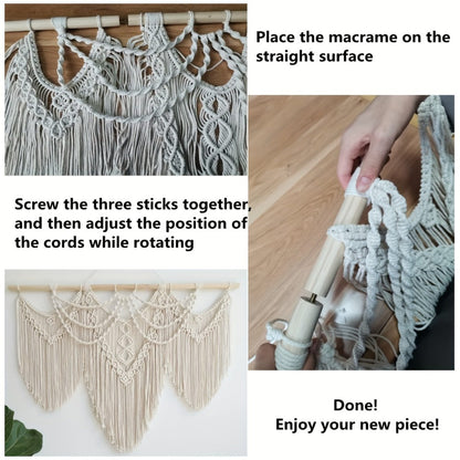 Large Macrame Wall Hanging 43x32 Inch Handmade Bohemian Woven Tapestry Boho Wall Decor for Bedroom Living Room Wedding Party Aesthetic Room Decor Artisan Cotton Rope Wall Art