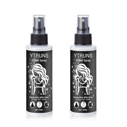 Two- or Three-Piece Body Glitter Spray Set for Hair and Skin in Source-Labeled Pack Options