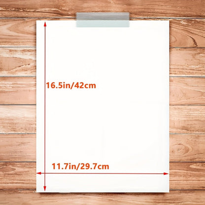 Watercolor Paper with 50 Displayed Sheets in 11.8 x 8.2-Inch or 16.5 x 11.7-Inch Protected Sizes