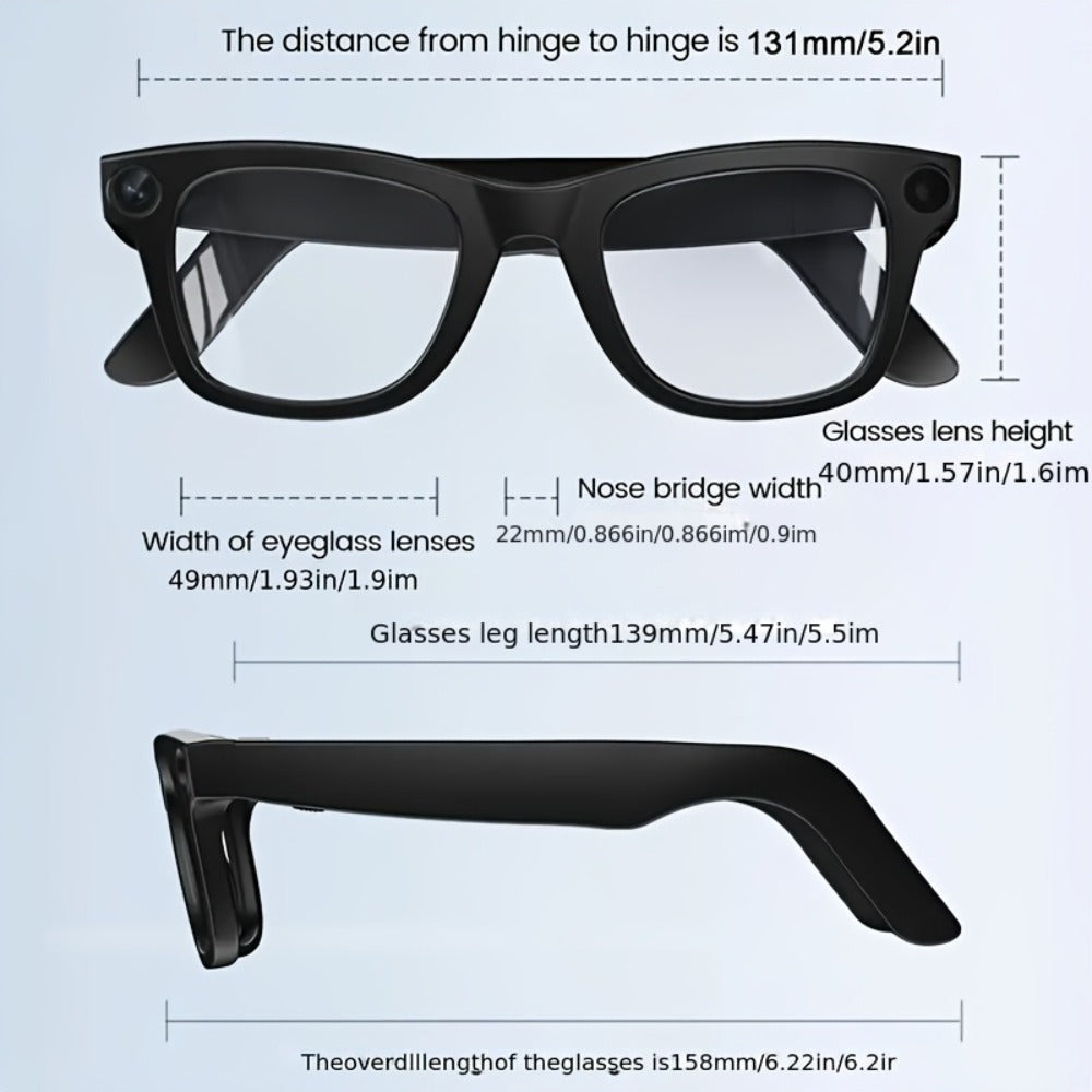 ChatGPT AI Smart Glasses with 8MP HD Camera – Real-Time Translation, Wireless Calling, Blue Light Protection, Dual Mic ENC, Touch Control, Photochromic & Camera-Free Variants for Men Women