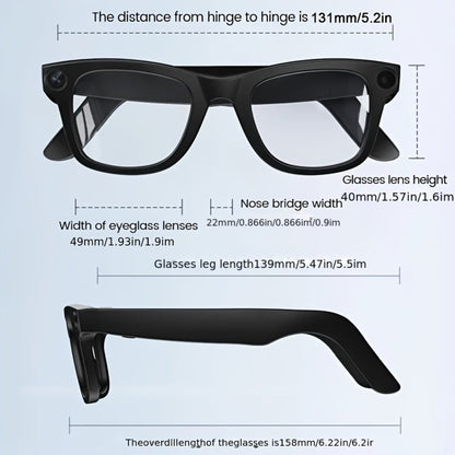 ChatGPT AI Smart Glasses with 8MP HD Camera – Real-Time Translation, Wireless Calling, Blue Light Protection, Dual Mic ENC, Touch Control, Photochromic & Camera-Free Variants for Men Women