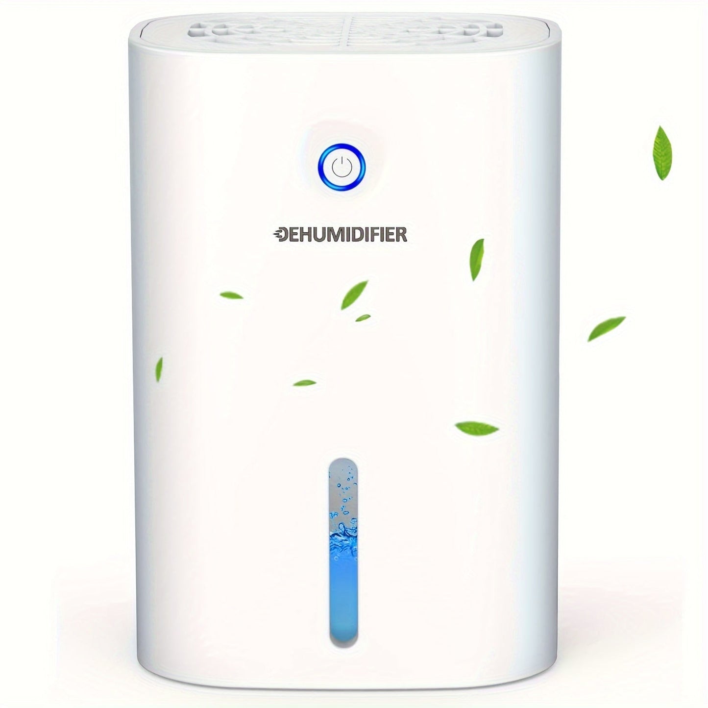 Compact 27-Ounce Peltier Dehumidifier with One-Button Control, Water-Level Window and Full-Tank Shutoff