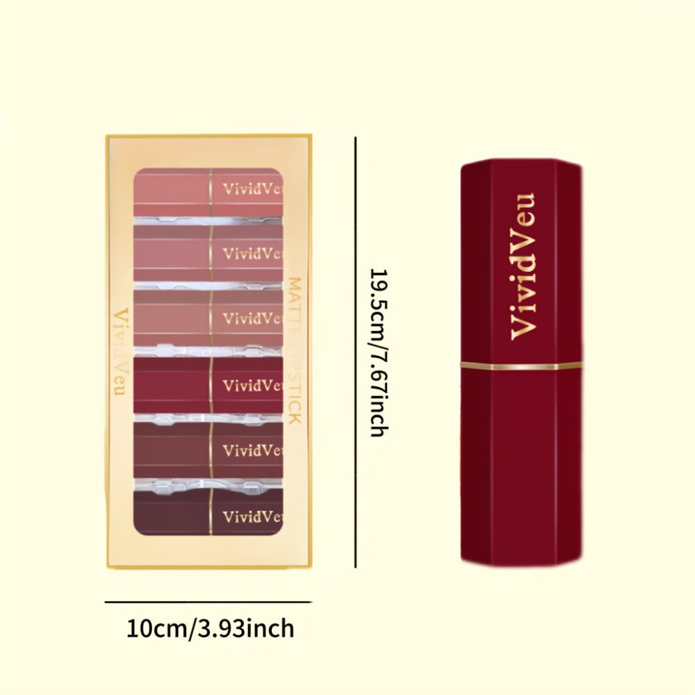 Cream Lipstick Set 6 Colors Long-Lasting Moisturizing – Smooth Creamy Finish Lip Color for All Skin Tones Everyday Party Holiday Makeup Gift for Women