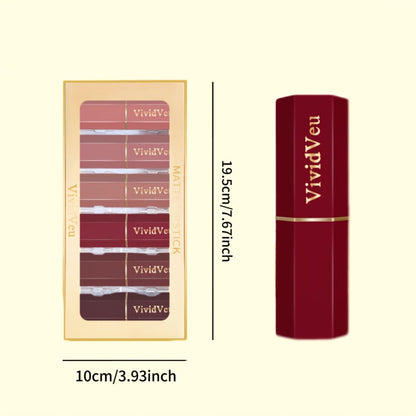 Cream Lipstick Set 6 Colors Long-Lasting Moisturizing – Smooth Creamy Finish Lip Color for All Skin Tones Everyday Party Holiday Makeup Gift for Women