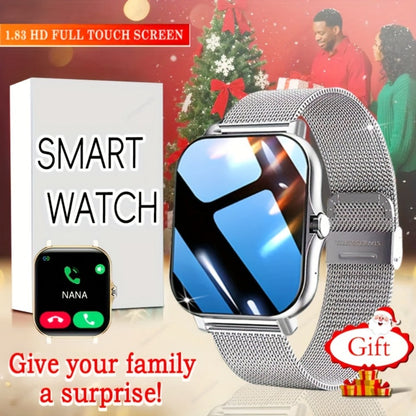 Smartwatch Gift with Metal Strap, Wireless Calling, Music Player and App Alerts in Four Colors