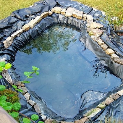 Black 5 x 10-Foot Pond Liner with 0.12mm Thickness for Fish Ponds, Water Gardens and Planter Boxes