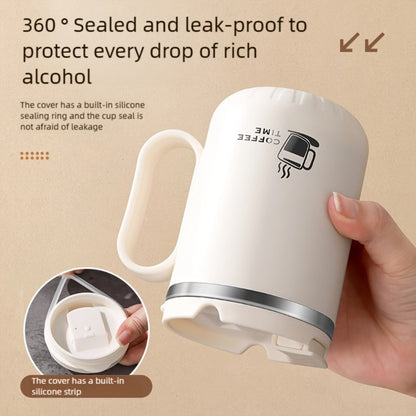 500ml Covered Stainless Steel Coffee Travel Mug with Handle in White, Black, Red, Grey or Brown