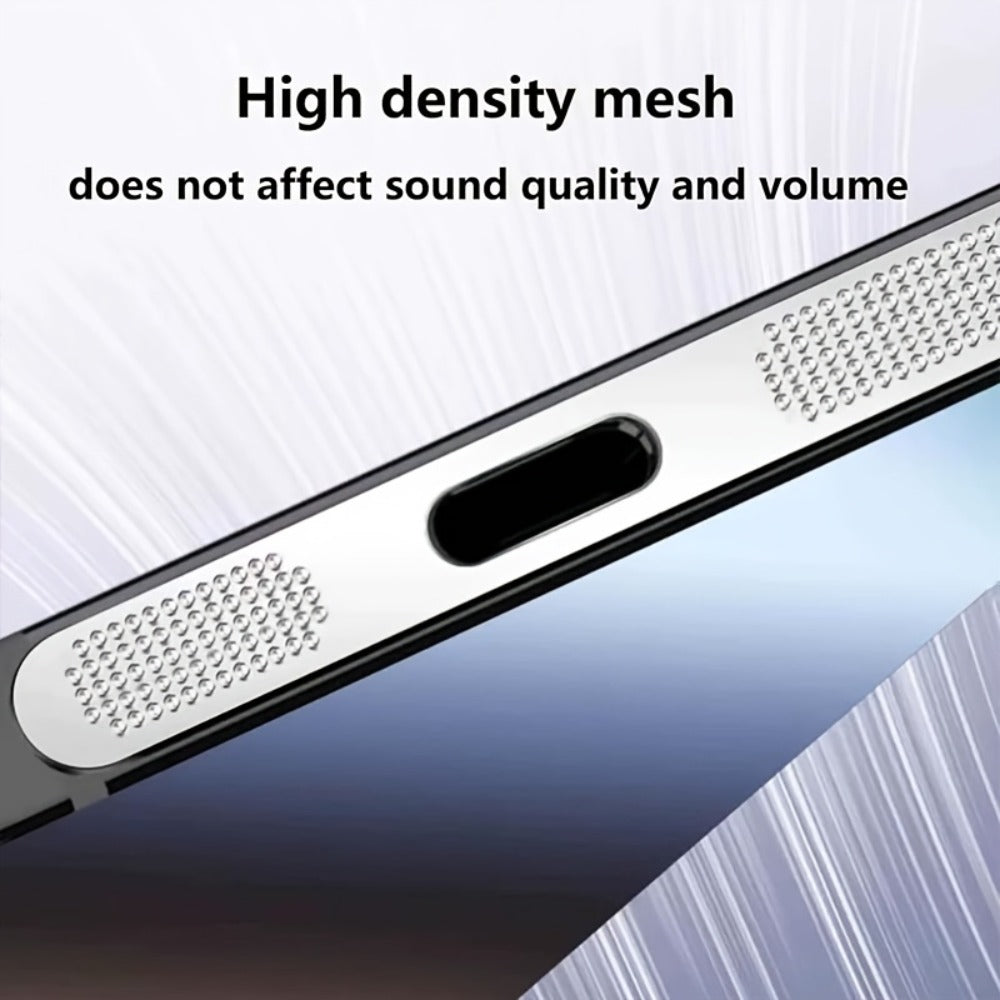 Two-Piece Metal Speaker and Earpiece Dust Mesh Cover Set for iPhone in Nine Pictured Color Options