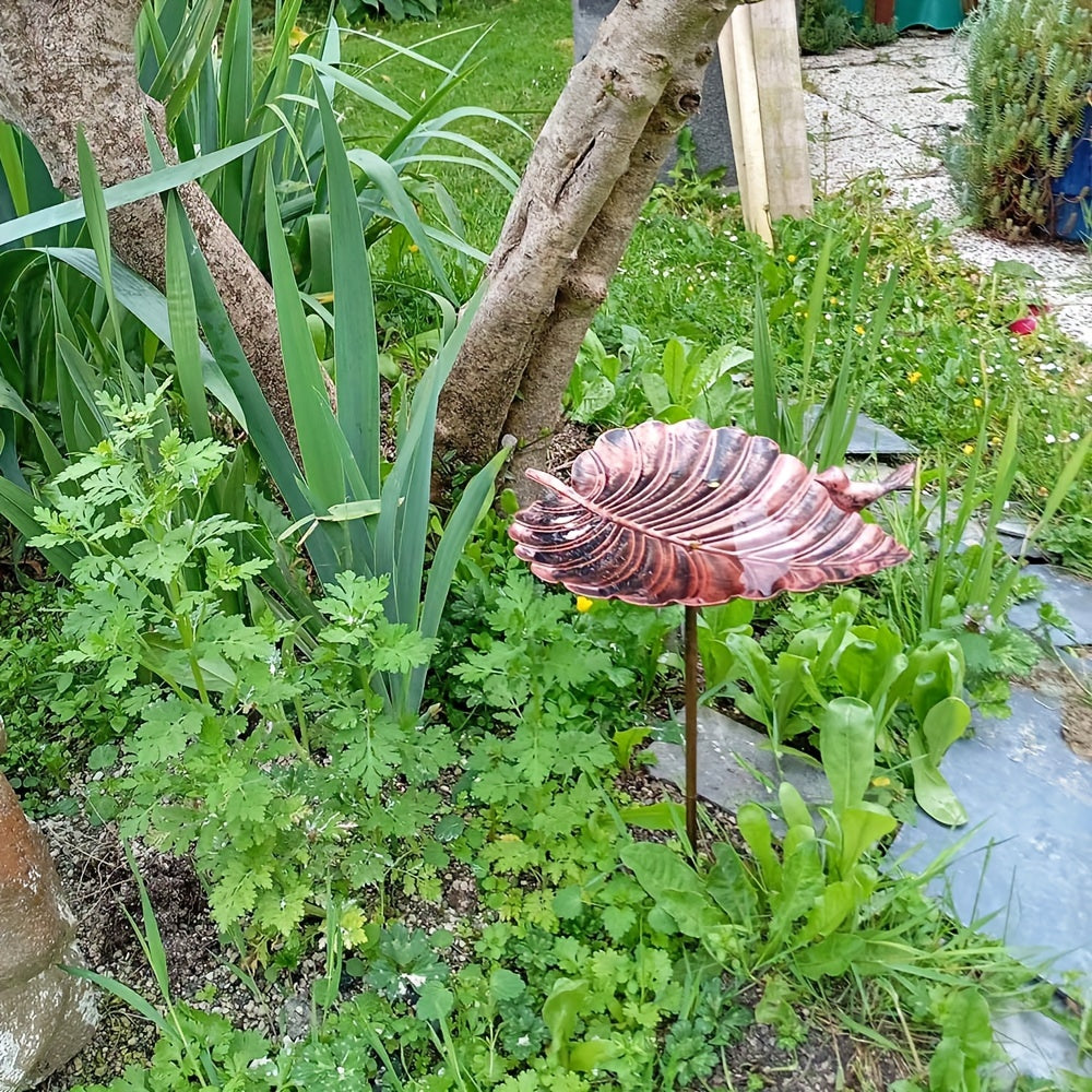 Bird Bath Metal Stake | Rust-Proof Cast Iron Garden Yard Lawn Patio