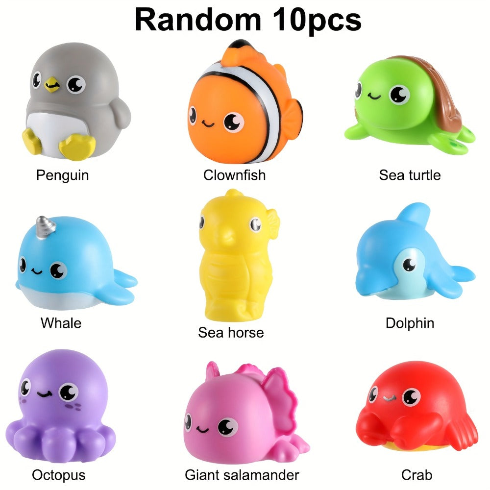 Light-Up Ocean Animal Bath Toy Sets with Random 6, 8 or 10-Piece Checkout Assortments Pictured