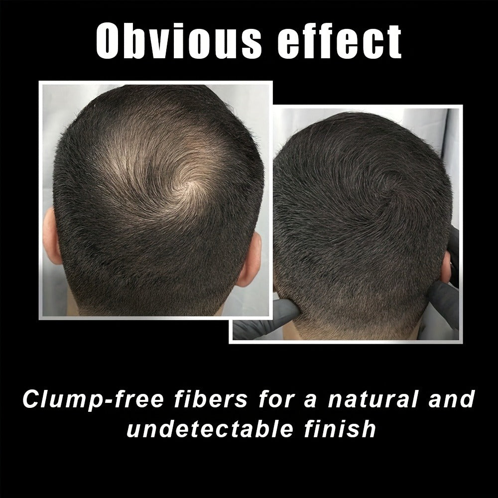 Large 30-Gram Hair Fiber Powder in Black or Dark Brown with Tall Shaker-Style Container Design