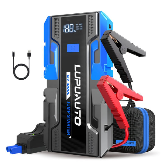 5000A Portable Jump Starter for Gas up to 9.0L Diesel up to 7.0L - Compact Car Battery Booster Pack with Digital Display LED Emergency Light