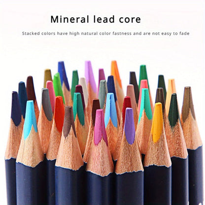 Water Soluble Colored Pencils 12 Colors Set – Triangular Barrel Watercolor Pencils for Kids Adults Artists Sketching Blending Drawing School Supplies Gift