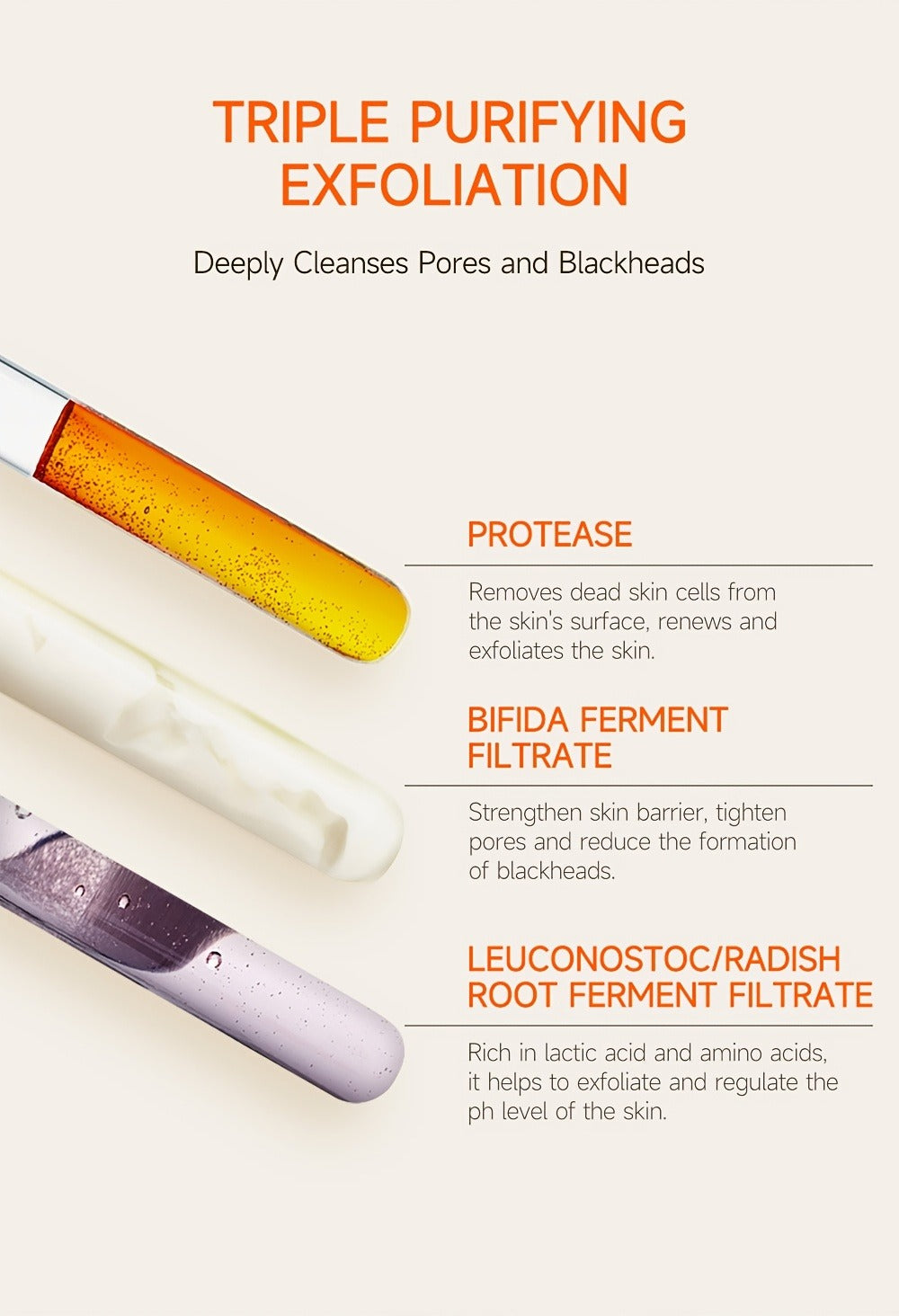 Facial Exfoliating Gel Two-Pack with Two 60g Orange Tubes, Flip-Top Caps and Face-or-Body Rinse-Off Format
