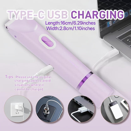 Electric Shaver 2-in-1 Women’s Razor and Bikini Trimmer with IPX6 Wet/Dry Use and USB Rechargeable Power