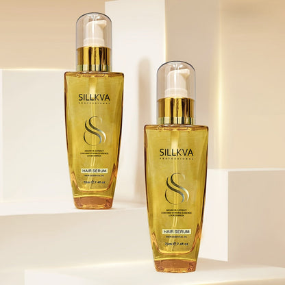 Two-Pack Argan Oil Leave-In Hair Serum for Dry, Frizzy and Flyaway Hair in Daily Care Routines