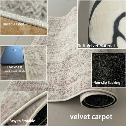 Large Area Rug for Living Room Bedroom – Soft Fluffy Persian Bohemian Style Floor Mat, Anti-Slip Backing, Machine Washable, Vintage Carpet for Modern & Traditional Decor, Multiple Sizes