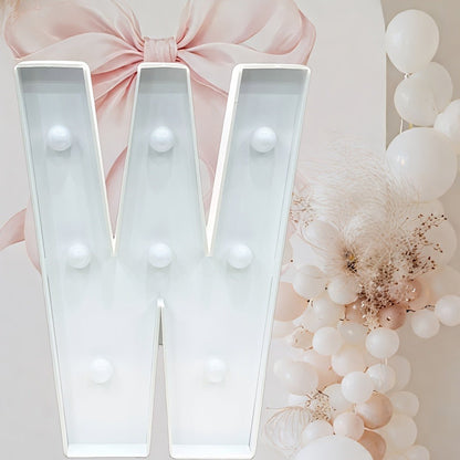 Marquee Letter Lights White LED - 3FT Light Up Letters A-Z for Birthday, Anniversary, Wedding & Party Decor