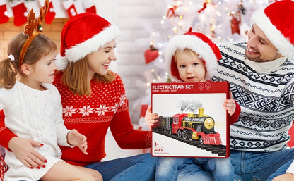 Electric Train Set for Kids with Steam Locomotive Engine Lights & Sound with the Listed Color, Size or Set Options for Everyday Use