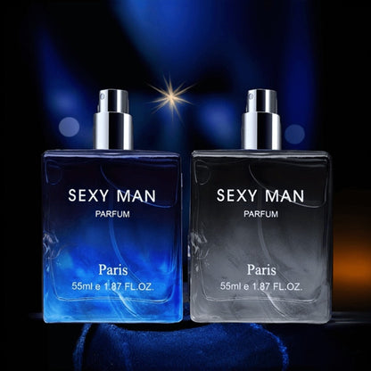 Cologne Spray for Men SEXY MAN Two-Bottle Set with 7054A and 7054B Color Options and Gift Vial