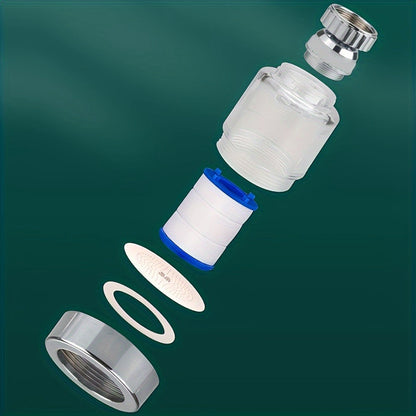 Transparent 360-Degree Rotating Faucet Aerator with Adjustable Spray Head in One- or Two-Set Options
