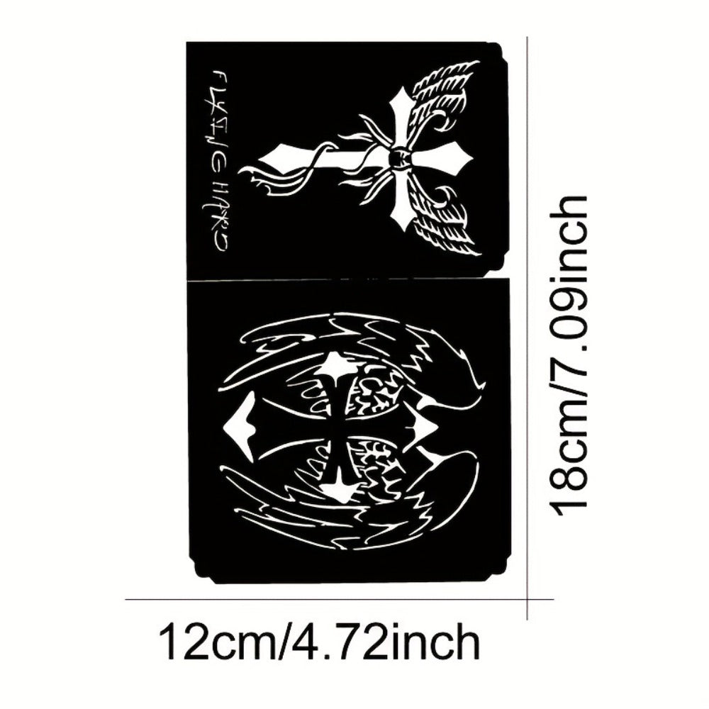 Twenty-Piece A5-Labeled Tattoo Stencil Kit002 with Animal, Symbol and Geometric Pattern Designs