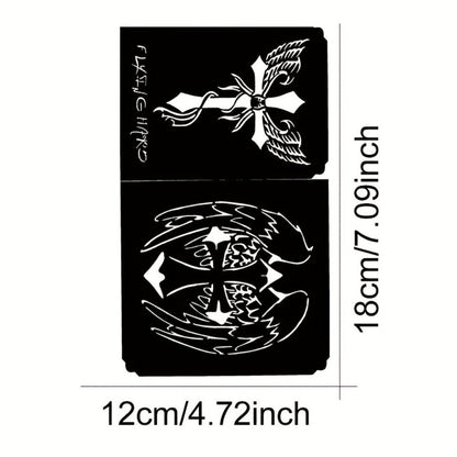 Twenty-Piece A5-Labeled Tattoo Stencil Kit002 with Animal, Symbol and Geometric Pattern Designs