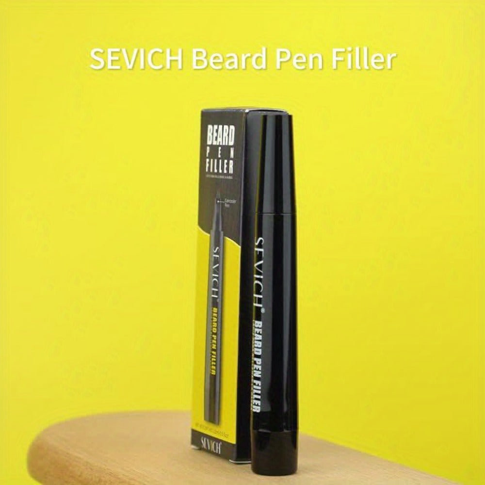 Beard Filler Pencil with Brush — Waterproof Long-Lasting Beard Pencil for Fuller Thicker Beard | Fills Sparse Patchy Beard & Mustache | Men's Grooming Tool | Black & Dark Brown | 1pc or 2pcs