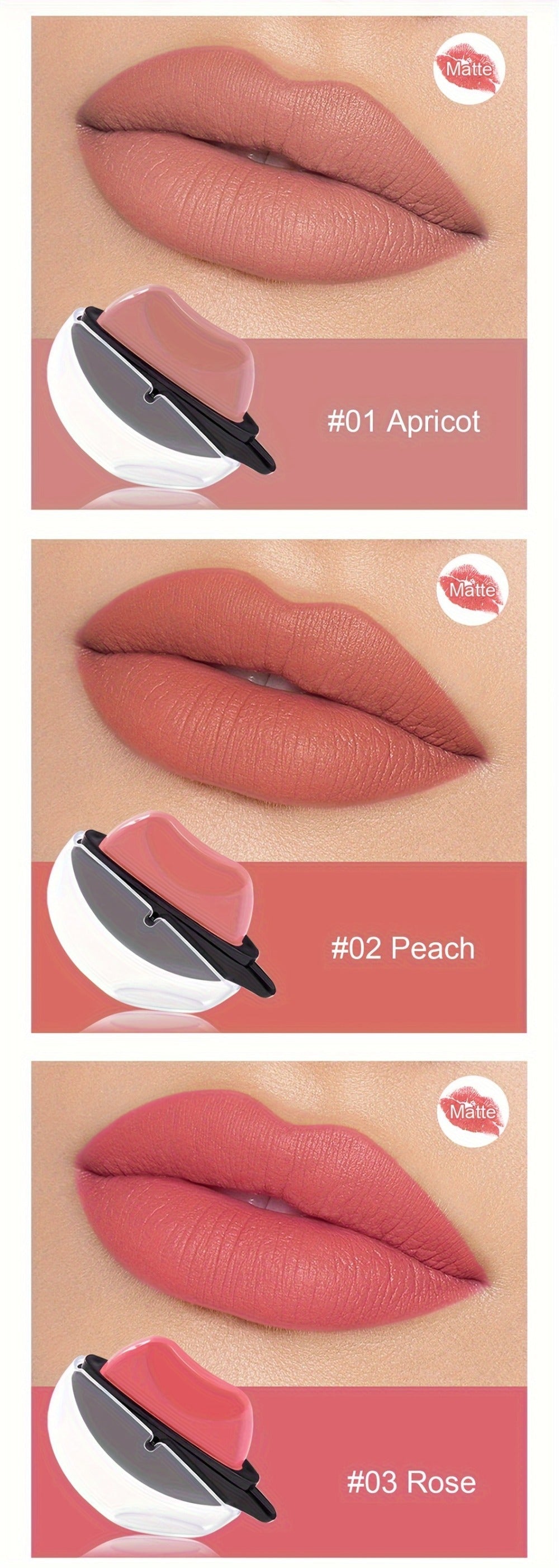 Color Changing Lipstick Set 6pcs Matte pH Reactive Lip-Shaped with Jasmine Scent - Non-Fade Long-Lasting Velvety Formula, Multi-Shade Lip Makeup Gift Set for Women & Girls