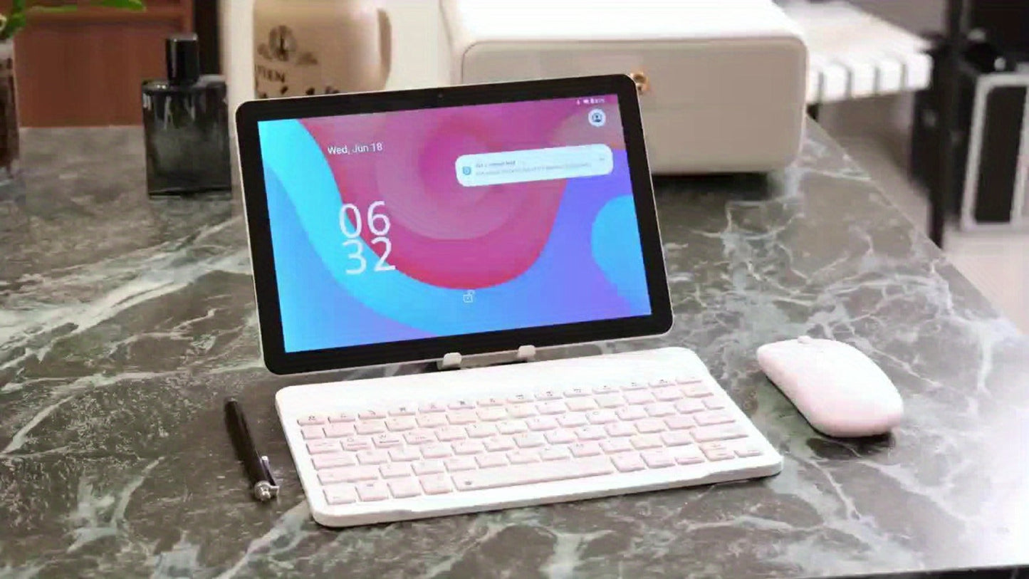 Android Tablet 10-Inch 2-in-1 with Android 14, 8GB Total RAM, 32GB Internal Storage and Keyboard Options